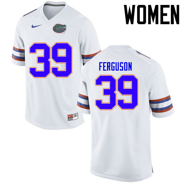Florida Gators Women #39 Ryan Ferguson College Football Jerseys White